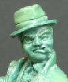 1/32nd scale raw epoxy putty master sculpt for a prohibition era gangster. Size: 54mm tall
